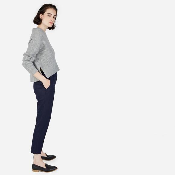 Everlane Premium Ribbed Cashmere Crew Sweater Gray Size XS - Picture 5 of 9